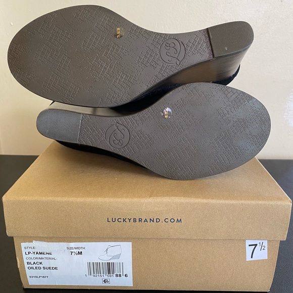 NIB: Lucky Brand Yamene Wedge Bootie - Picture 6 of 6